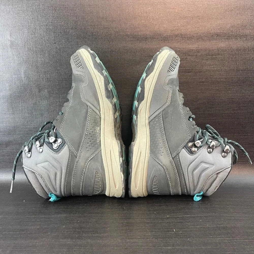 Vasque Breeze Kids Size 3 Grey Teal Waterproof Mid Top Outdoor‎ Boots Shoes